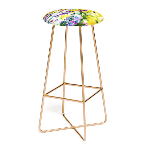 Ginette Fine Art Lavender and Bees Provence Bar Stool