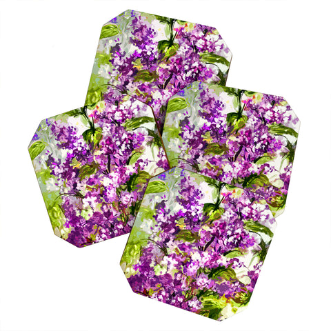 Ginette Fine Art Lilac Coaster Set