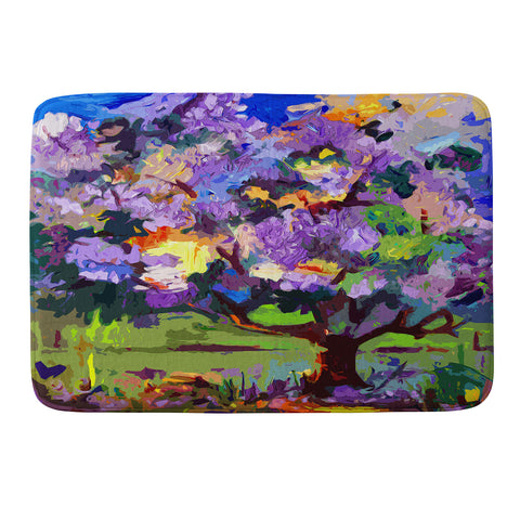 Ginette Fine Art Lilac Tree Memory Foam Bath Mat