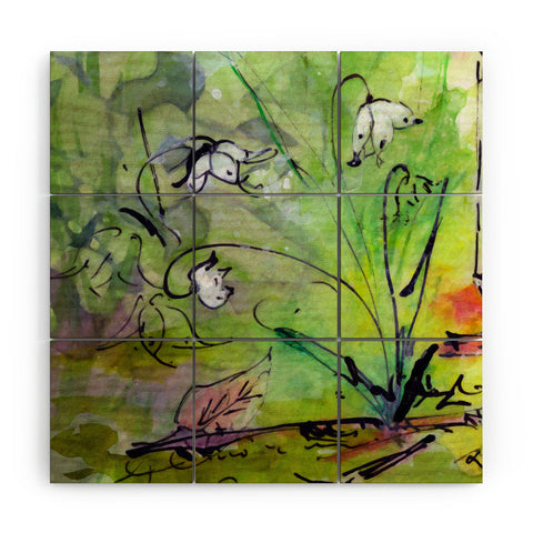 Ginette Fine Art Lily Of The Valley Wood Wall Mural