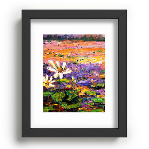 Ginette Fine Art Lily Pads Pond Recessed Framing Rectangle
