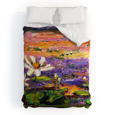 Ginette Fine Art Lily Pads Pond Comforter