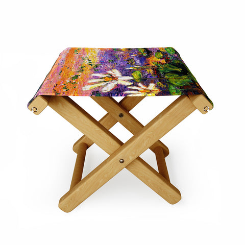 Ginette Fine Art Lily Pads Pond Folding Stool