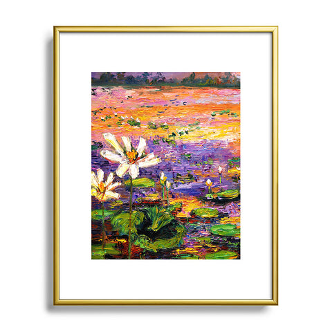 Ginette Fine Art Lily Pads Pond Metal Framed Art Print