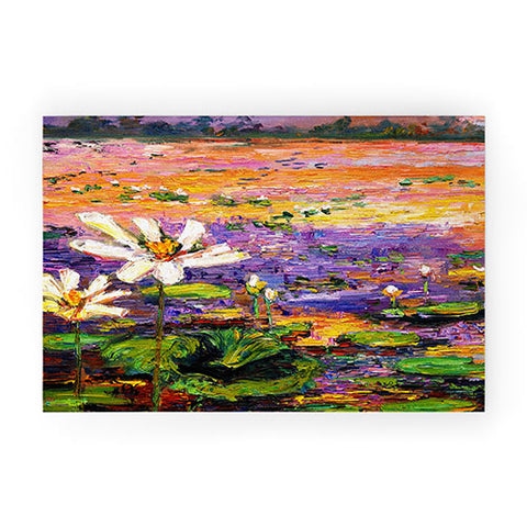 Ginette Fine Art Lily Pads Pond Welcome Mat
