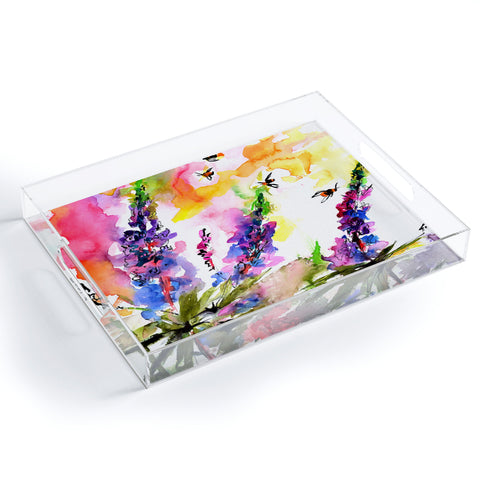 Ginette Fine Art Lupines In The Forest Acrylic Tray