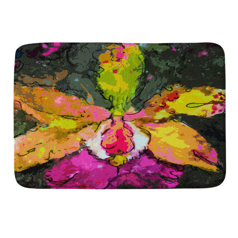 Ginette Fine Art Mesmerizing Orchid Memory Foam Bath Mat