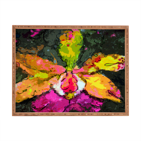 Ginette Fine Art Mesmerizing Orchid Rectangular Tray