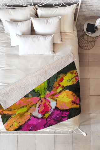 Ginette Fine Art Mesmerizing Orchid Fleece Throw Blanket