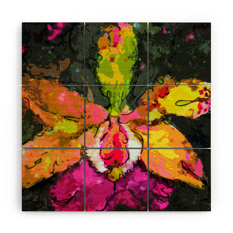 Ginette Fine Art Mesmerizing Orchid Wood Wall Mural