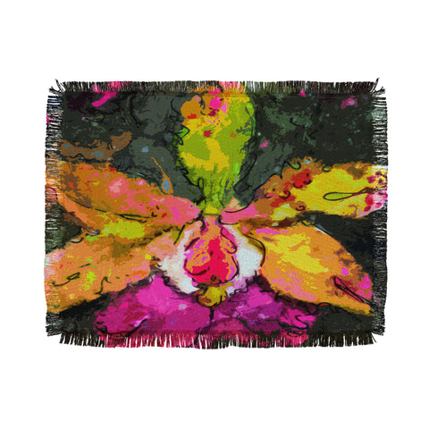 Ginette Fine Art Mesmerizing Orchid Throw Blanket