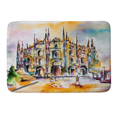 Ginette Fine Art Milan Italy Cathedral Memory Foam Bath Mat
