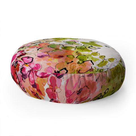 Ginette Fine Art Mille Fleurs Floor Pillow Round