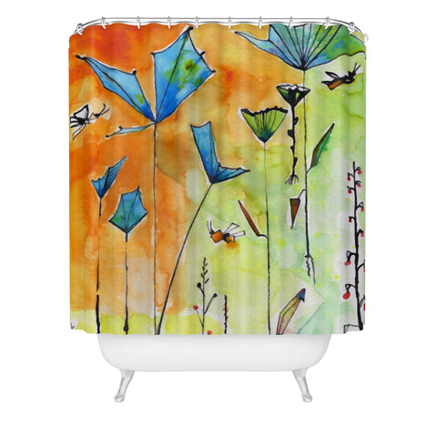 Ginette Fine Art Miro Poppy Land Shower Curtain