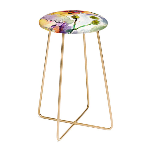 Ginette Fine Art Modern Orchid Counter Stool