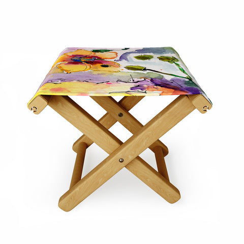 Ginette Fine Art Modern Orchid Folding Stool