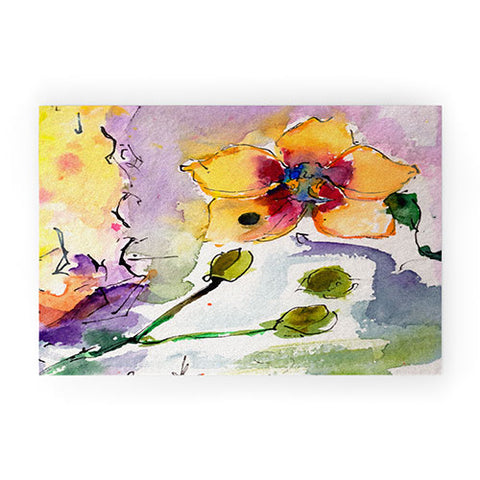 Ginette Fine Art Modern Orchid Welcome Mat