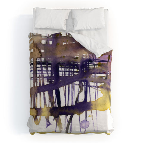 Ginette Fine Art Molten Maze Duvet Cover