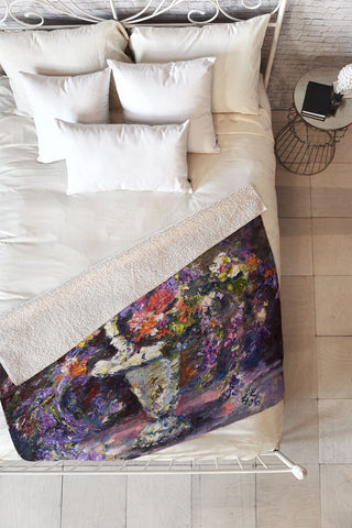 Ginette Fine Art Mona Lavender 2 Fleece Throw Blanket