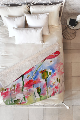 Ginette Fine Art My Lovely Garden Fleece Throw Blanket