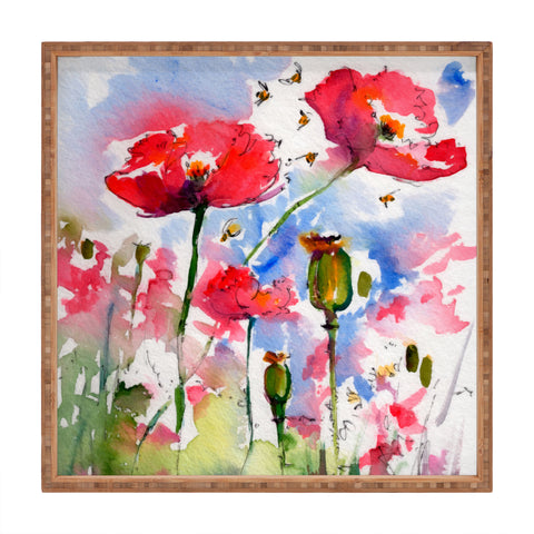 Ginette Fine Art My Lovely Garden Square Tray