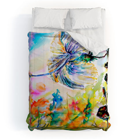 Ginette Fine Art Nosy Hibiscus Flower Comforter
