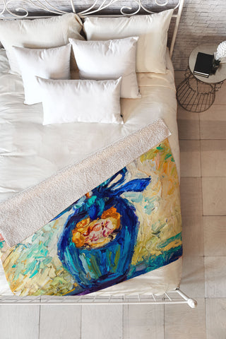 Ginette Fine Art Nuit Etoilee Still Life Fleece Throw Blanket