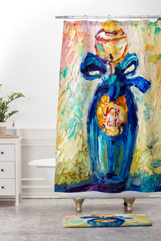 Ginette Fine Art Nuit Etoilee Still Life Shower Curtain And Mat