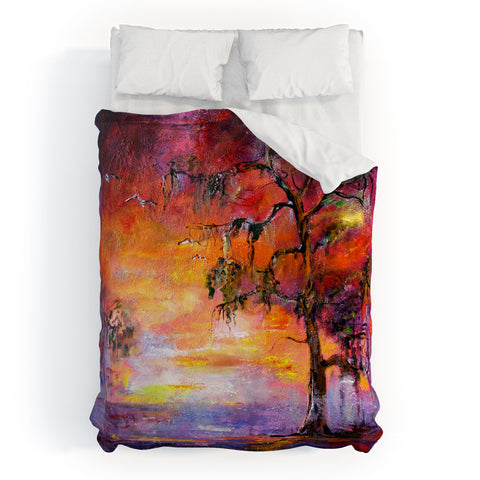Ginette Fine Art Okefenoee Sunset Duvet Cover