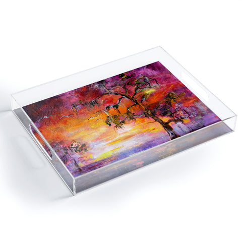 Ginette Fine Art Okefenoee Sunset Acrylic Tray