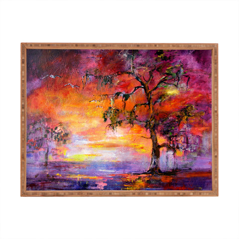 Ginette Fine Art Okefenoee Sunset Rectangular Tray