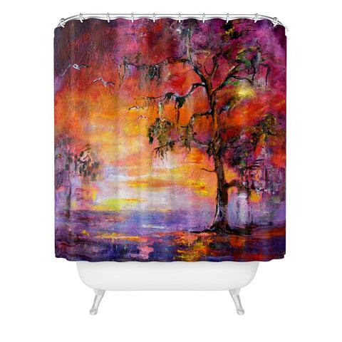 Ginette Fine Art Okefenoee Sunset Shower Curtain