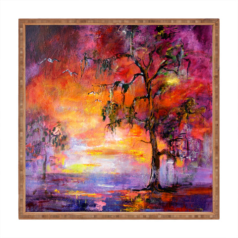 Ginette Fine Art Okefenoee Sunset Square Tray