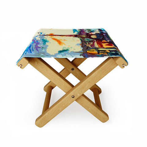 Ginette Fine Art Paris Skies Folding Stool