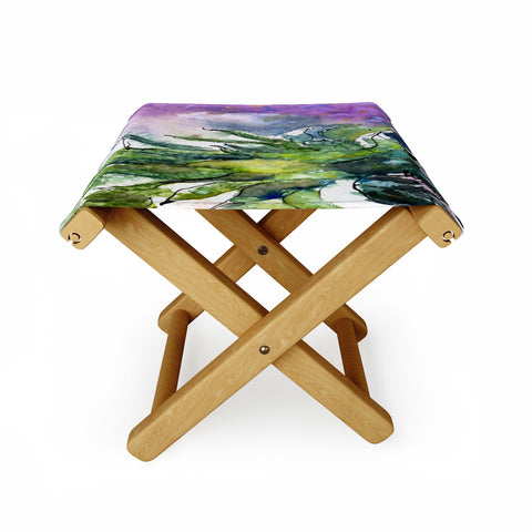 Ginette Fine Art Pineapple Top Folding Stool