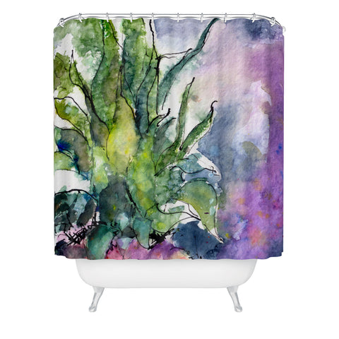 Ginette Fine Art Pineapple Top Shower Curtain