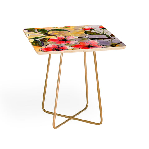 Ginette Fine Art Pink Blossoms Spring Side Table