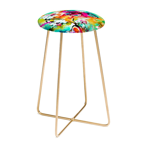 Ginette Fine Art Pink Butterfly Counter Stool