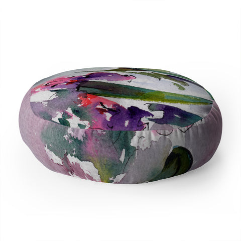 Ginette Fine Art Pink Camellias Floor Pillow Round