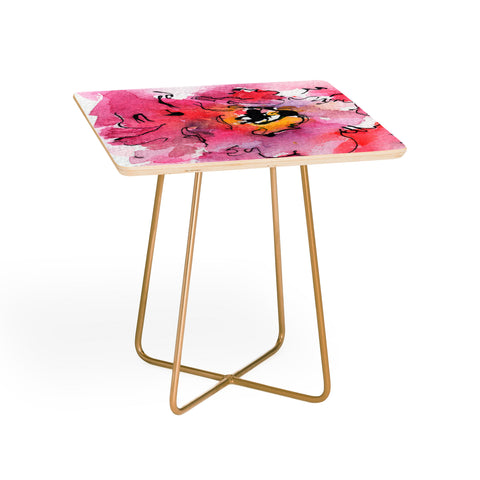 Ginette Fine Art Pink Camellias Side Table
