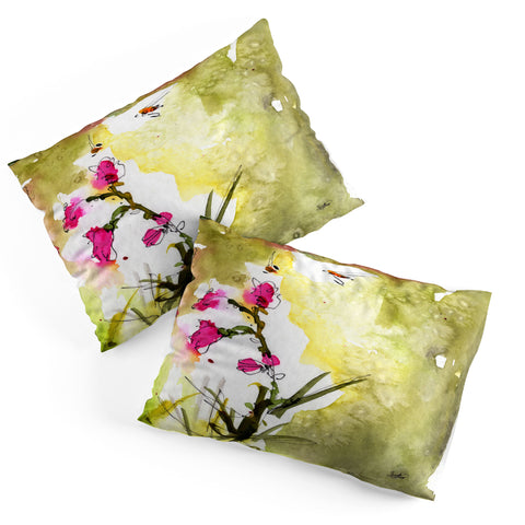 Ginette Fine Art Pink Lavatera 1 Pillow Shams