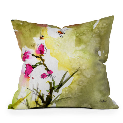 Ginette Fine Art Pink Lavatera 1 Throw Pillow