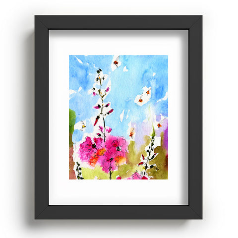 Ginette Fine Art Pink Lavatera 3 Recessed Framing Rectangle