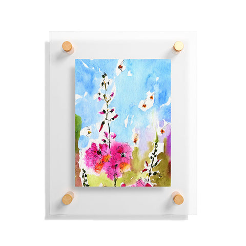 Ginette Fine Art Pink Lavatera 3 Floating Acrylic Print