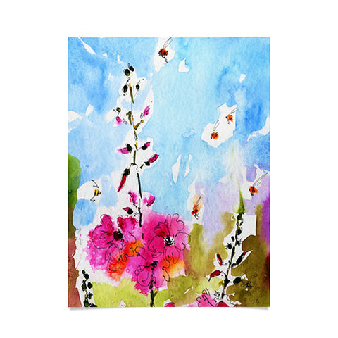 Ginette Fine Art Pink Lavatera 3 Poster