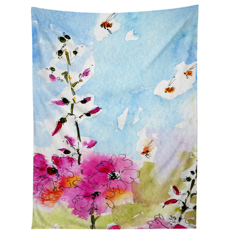 Ginette Fine Art Pink Lavatera 3 Tapestry