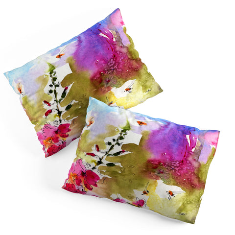 Ginette Fine Art Pink Lavatera 4 Pillow Shams