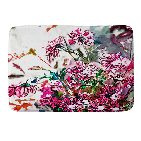 Ginette Fine Art Pink Spray Memory Foam Bath Mat