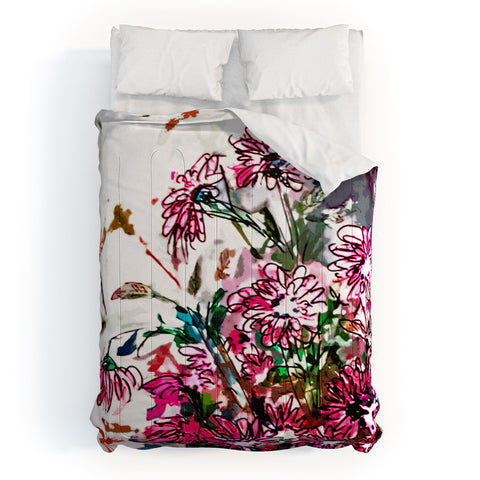Ginette Fine Art Pink Spray Comforter