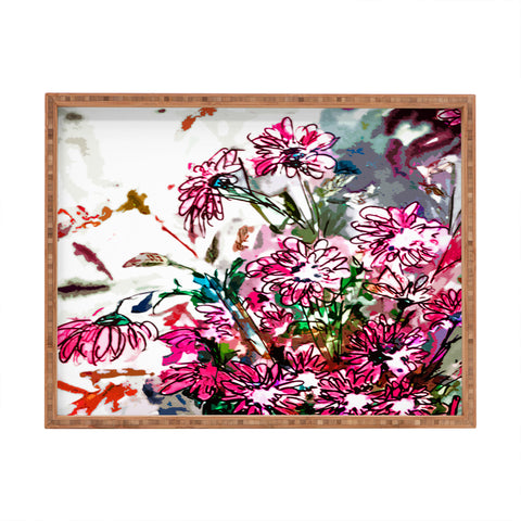 Ginette Fine Art Pink Spray Rectangular Tray